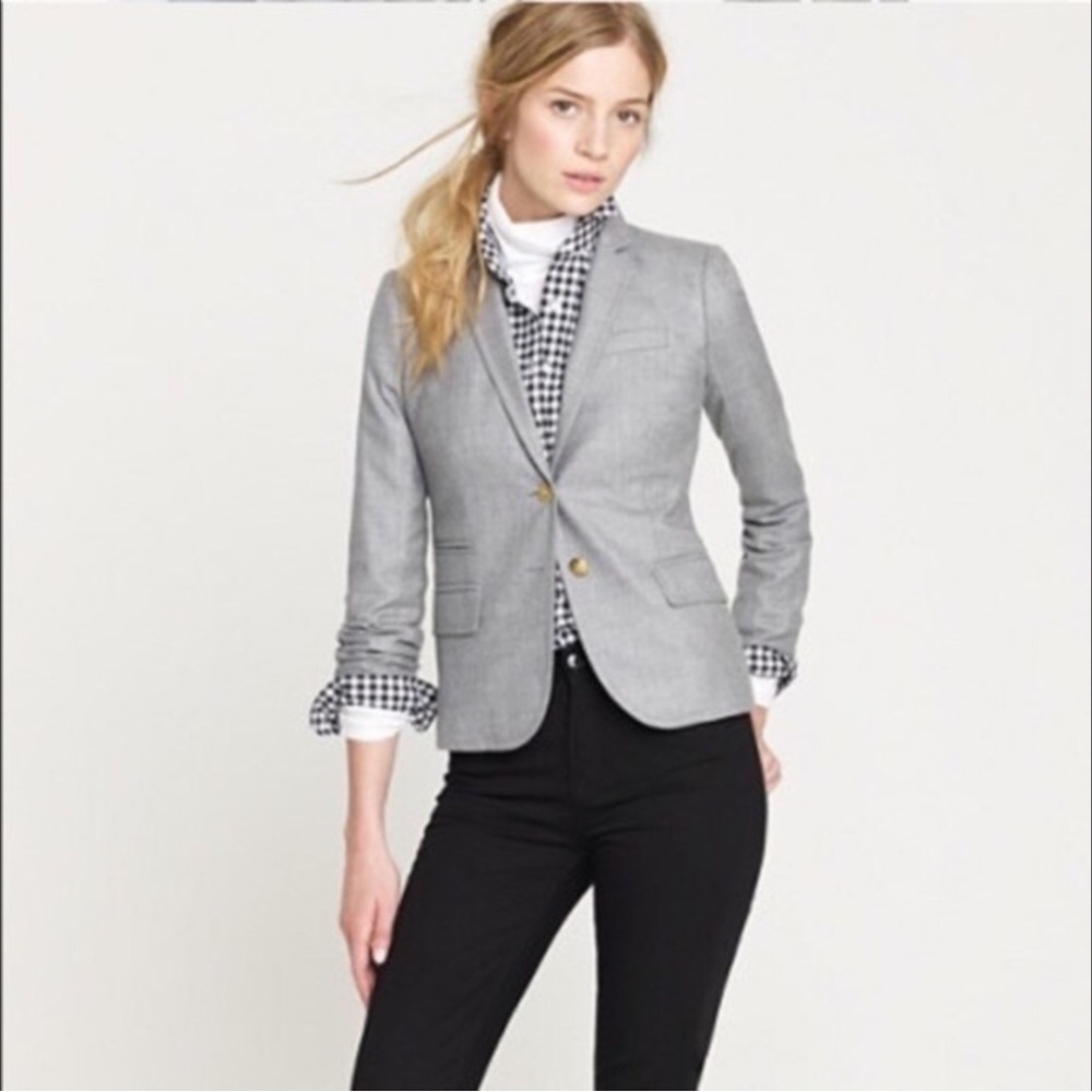 J Crew gray wool Schoolboy blazer - Picture 1 of 8
